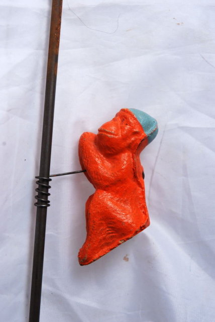 vintage monkey on a stick toy
