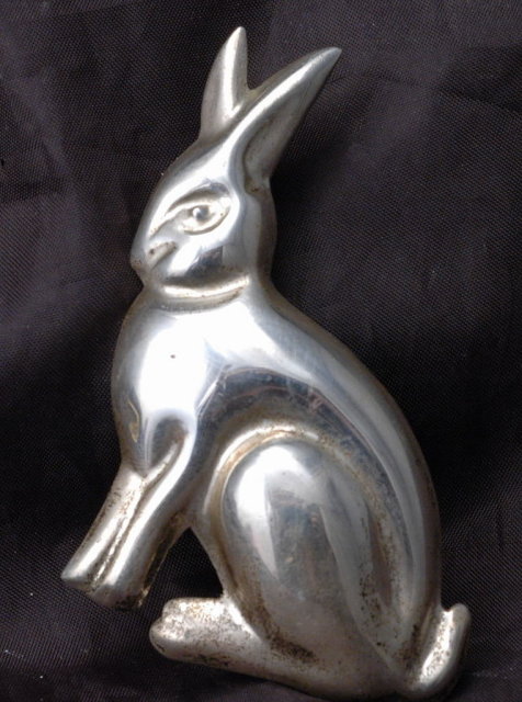 Large Bunny Rabbit Sterling Silver Pin Brooch Pendant , Taxco Mexico  **PRICE REDUCED!** 