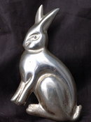 Large Bunny Rabbit Sterling Silver Pin Brooch Pendant , Taxco Mexico  **PRICE REDUCED!** 