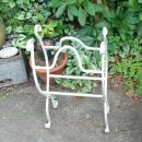 Scissor Design Folding Fireplace Log Holder, Carrier of Wrought Iron