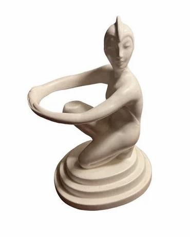 Art Deco Sculpture Lady in Swim Cap,  Pelzman Designs Vandor 1993 Made In Japan Decor 8”
