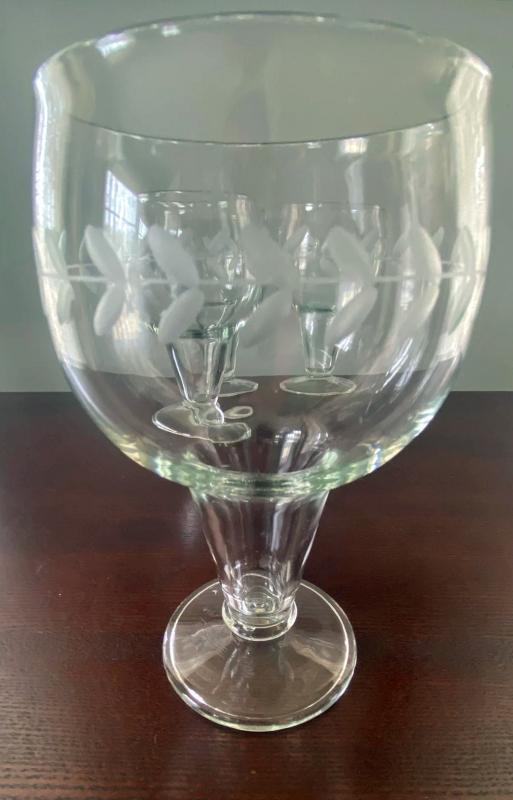  Set of Four   Hollow Stem, Beer  Glasses made by Anchor Hocking.  