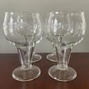  Set of Four   Hollow Stem, Beer  Glasses made by Anchor Hocking.  