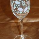 Luminarc France Floral Stemware Wine glasses  Vintage Set of 4 Hand Painted