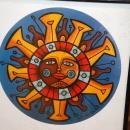 Framed Art,  Sign of  Virgo, from the series Suns of the Zodiac by Carlos Páez Vilaró of Uruguay