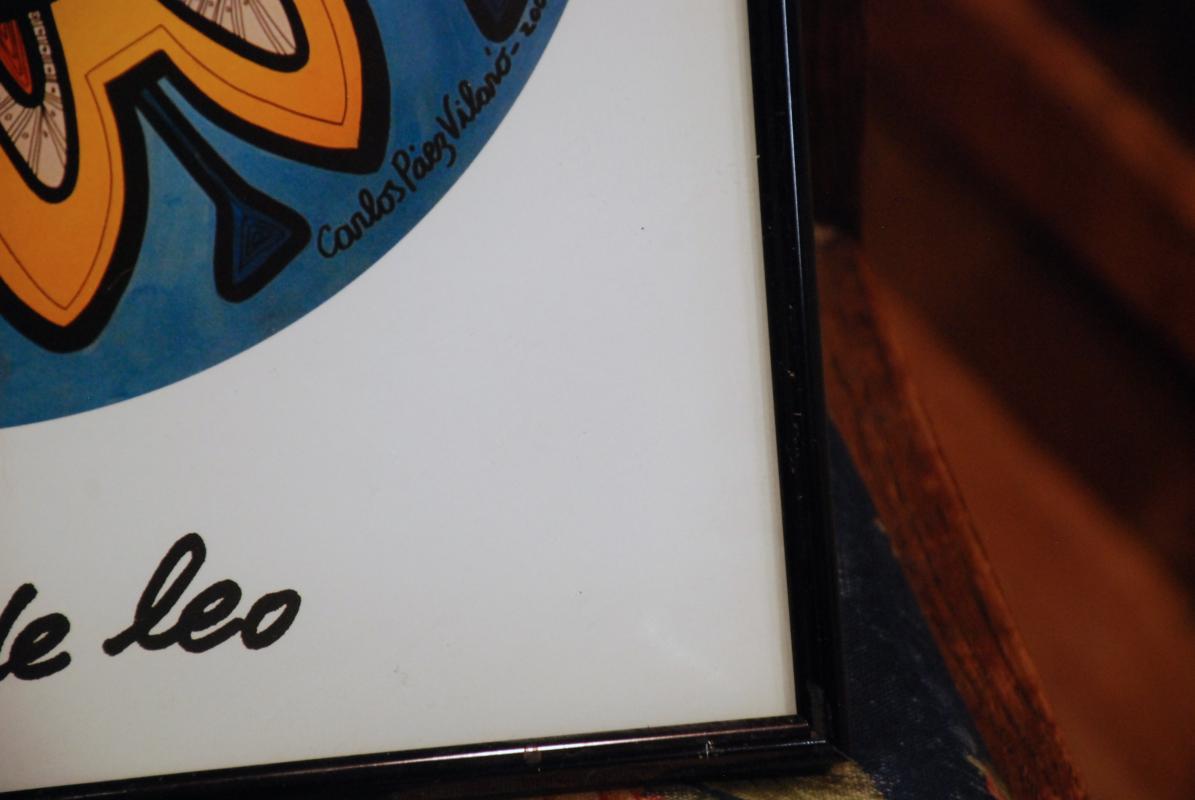 Framed Art,  Sign of Leo, from the series Suns of the Zodiac by Carlos Páez Vilaró of Uruguay