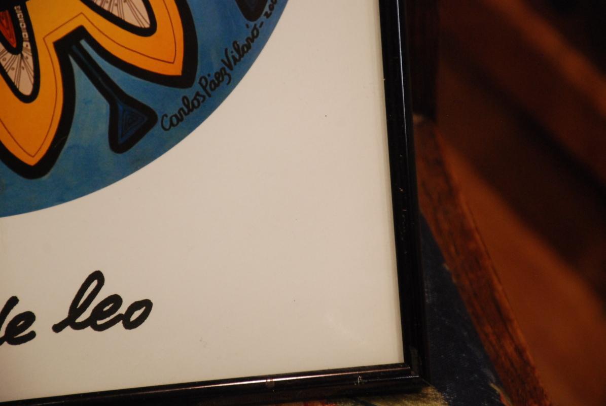 Framed Art,  Sign of Leo, from the series Suns of the Zodiac by Carlos Páez Vilaró of Uruguay