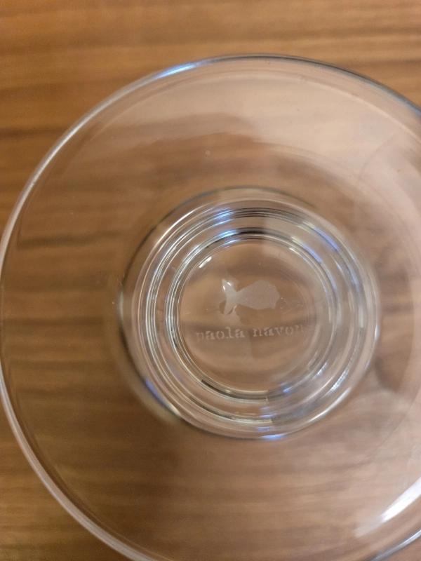 Set of 6 Paola Navone Clear  Footed Wine Glasses 4 1/8