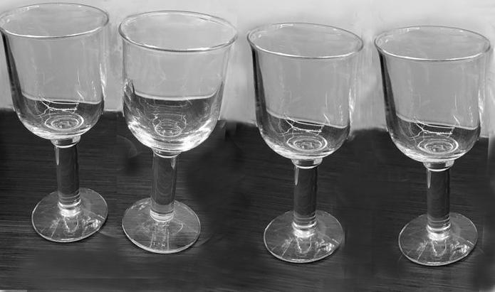 Nuutajärvi Four  Arctica Wine Glasses Rare   By Inkeri Leivo Finland