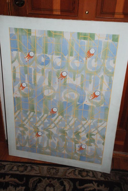 Very Large Abstract  Painting   on Canvas  40