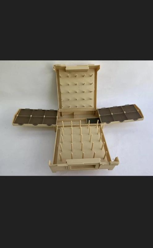 World Wide Media Vintage 1983 Sewing 50 Spool Case Caddy Organizer