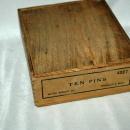 Milton Bradley  Co. Ten Pins Wooden Miniature Bowling Game Complete in  Box
