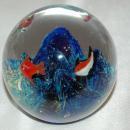 Ann Primrose Aquarium Fish Bowl Paperweight Murano Glass Fish Coral