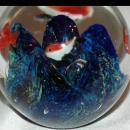 Ann Primrose Aquarium Fish Bowl Paperweight Murano Glass Fish Coral