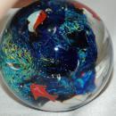 Ann Primrose Aquarium Fish Bowl Paperweight Murano Glass Fish Coral