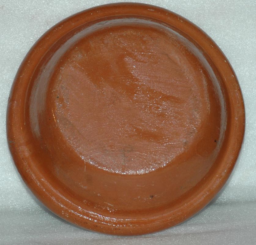 Old 1940s Puntillado Tlaquepaque Mexican Clay Pottery Bowl  