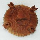 Vintage Grolla Friendship Cup  WOODEN PRIMITIVE HAND CARVED BOWL / LID with 4 SPOUTS