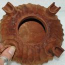 Vintage Grolla Friendship Cup  WOODEN PRIMITIVE HAND CARVED BOWL / LID with 4 SPOUTS