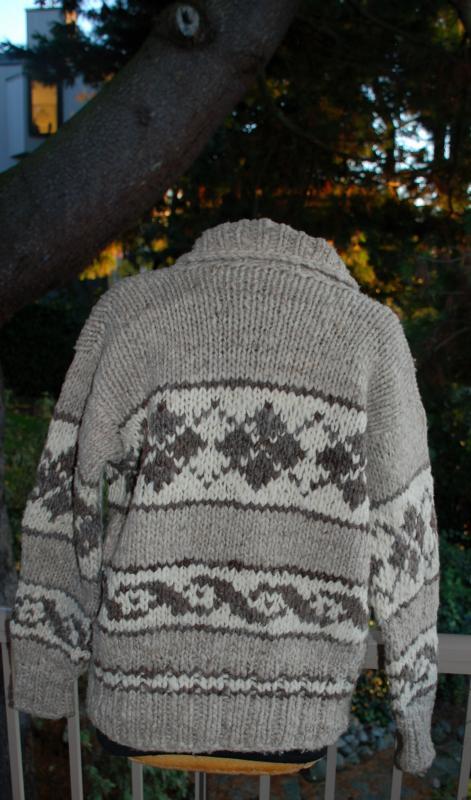 Genuine Canadian Cowichan  Sweater 100% Hand Spun Wool