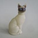 Siamese Cat with blue rhinestone eyes Perfume Bottle by Avon Moonwind 3/4 full