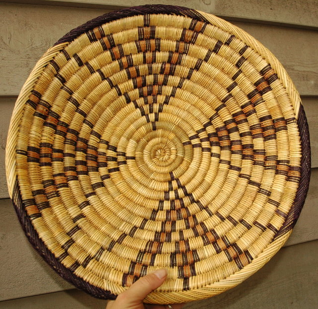 Native Basket, Large Woven Grass Bowl -MORACCAN- *PRICE REDUCTION!* 