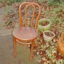 Antique Thonet Bentwood  Cafe Chair, Bistro Chair with Steam Embossed Seat Original Label