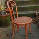 Antique Thonet Bentwood  Cafe Chair, Bistro Chair with Steam Embossed Seat Original Label