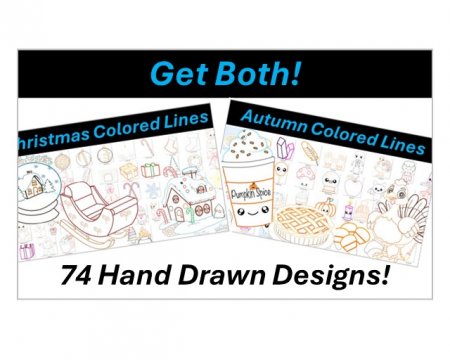 Colored Line PLR Images - BUNDLE