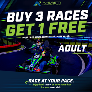 Buy 3, Get 1 FREE Adult Race