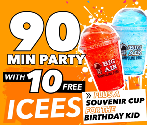 1.5 HR PARTY w/10 FREE ICEES