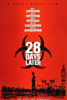 FRIDAY, OCTOBER 2 ~ A group of misguided animal rights activists free a caged chimp infected with the “Rage” virus from a medical research lab. When London bike courier Jim (Cillian Murphy) wakes up from a coma a month after, he finds his city all but deserted. On the run from the zombie-like victims of the Rage, Jim stumbles upon a group of survivors, including Selena (Naomie Harris) and cab driver Frank (Brendan Gleeson), and joins them on a perilous journey to what he hopes will be safety.