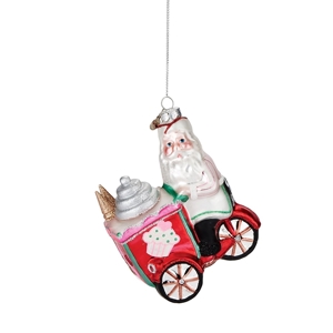 Santa Candy Cart Ornament Santa Candy Cart Ornament