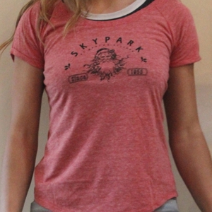 .Skypark Scoop Ladies T Shirt Red .Skypark Scoop Ladies T Shirt Red