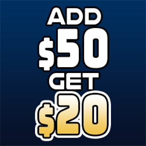 Add $50 Get $20 Extra ($70 Play Card)