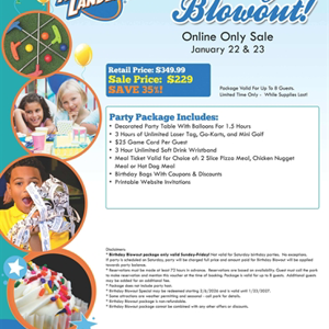 Blowout Teen Party Package