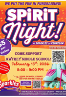 Come support Awtrey Middle School's Fundraiser by purchasing a $5 Spirit Night Ticket! Every purchase helps towards raising money for the school. Includes skating admission OR playground admission (kids 10 & younger) only. Skate rentals if needed are $5. See YOU at the rink!