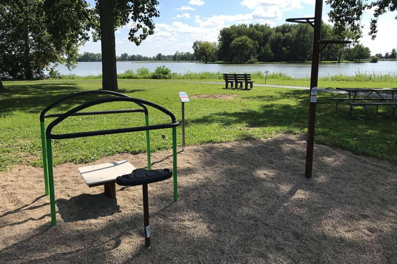 PlayCore Lake Loramie State Park their new NDS fitness trail