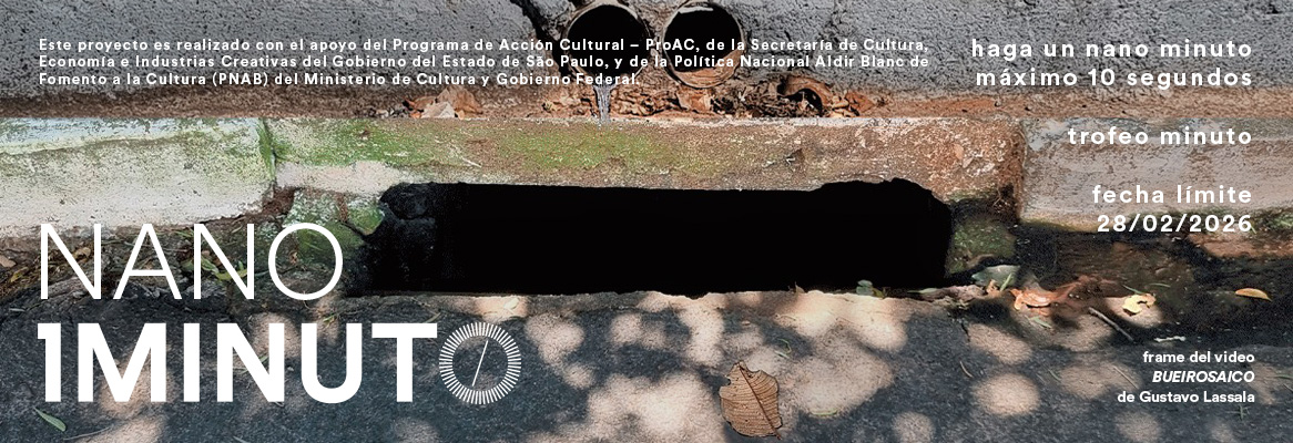 Banner del concurso Nano Minuto del Festival del Minuto. Envía un video de hasta 10 segundos con tema libre. Fecha límite 28/02/2026.