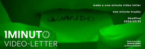 Banner for the Video-Letter contest. Create a video-letter of up to one minute. Entries accepted until July 31, 2026.