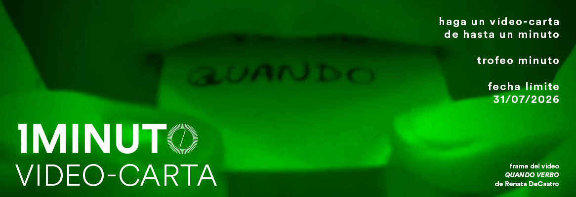 Banner para el concurso de videocartas. Crea una videocarta de hasta un minuto. Se aceptan inscripciones hasta el 31 de julio de 2026.