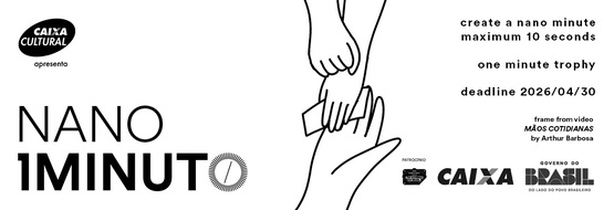 Banner for the Nano Minute contest of the One Minute Festival. Submit a video up to 10 seconds long with any theme. Deadline 2026/04/30.