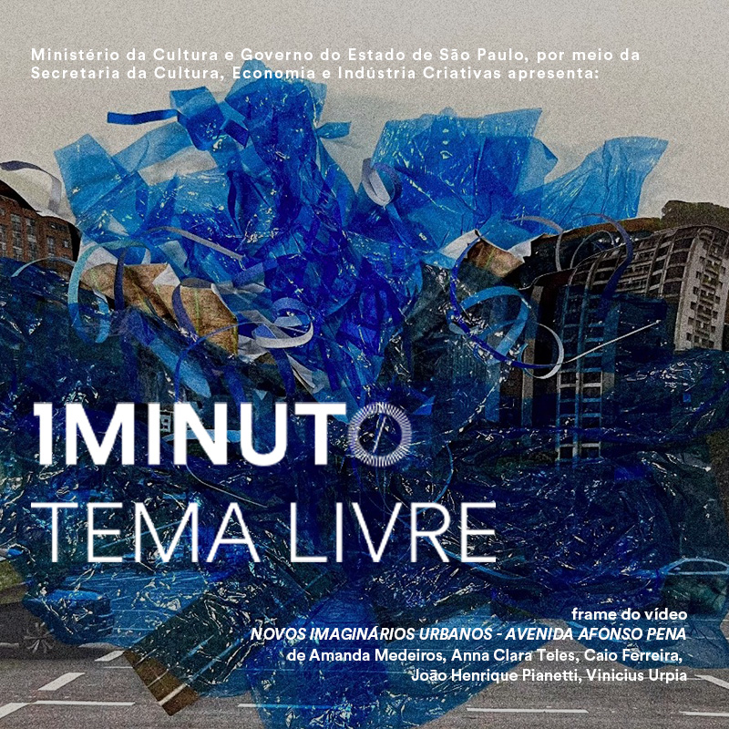 Banner do concurso Tema Livre do Festival do Minuto. Faça um vídeo ou GIF de até 60 segundos com tema livre. Inscrições até 30 de novembro de 2025.