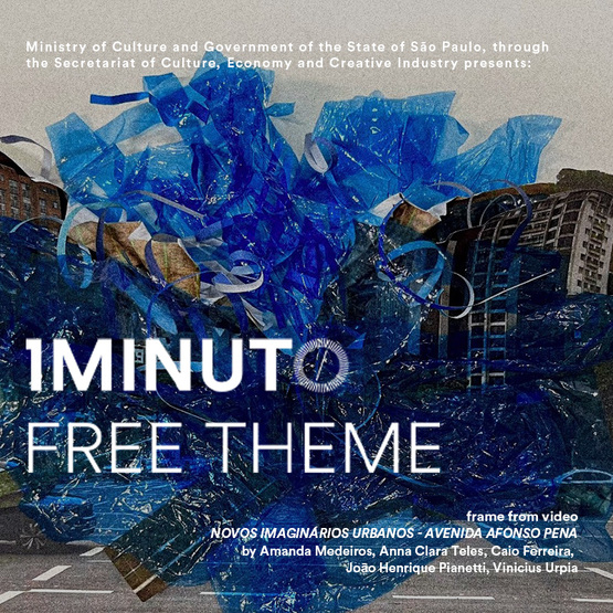 Banner for the Free Theme contest of the One Minute Festival. Create a video or GIF up to 60 seconds on any topic. Submissions open until november 30, 2025.