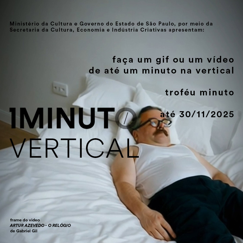 Banner del concurso Minuto Vertical del Festival del Minuto. Envía un video o GIF de hasta 60 segundos en formato vertical (9:16). Inscripciones hasta el 30 de noviembre de 2025.