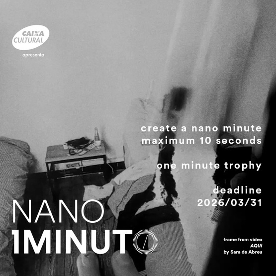 Banner for the Nano Minute contest of the One Minute Festival. Submit a video up to 10 seconds long with any theme. Deadline 2026/03/31.