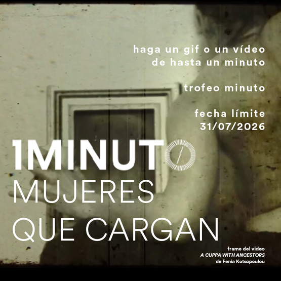 Banner para el concurso "Mujeres que cargan" - Festival del Minuto. Crea un video de hasta un minuto. Inscripciones hasta el 31 de julio de 2026.