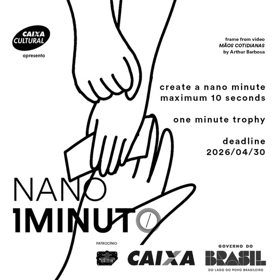 Banner for the Nano Minute contest of the One Minute Festival. Submit a video up to 10 seconds long with any theme. Deadline 2026/04/30.