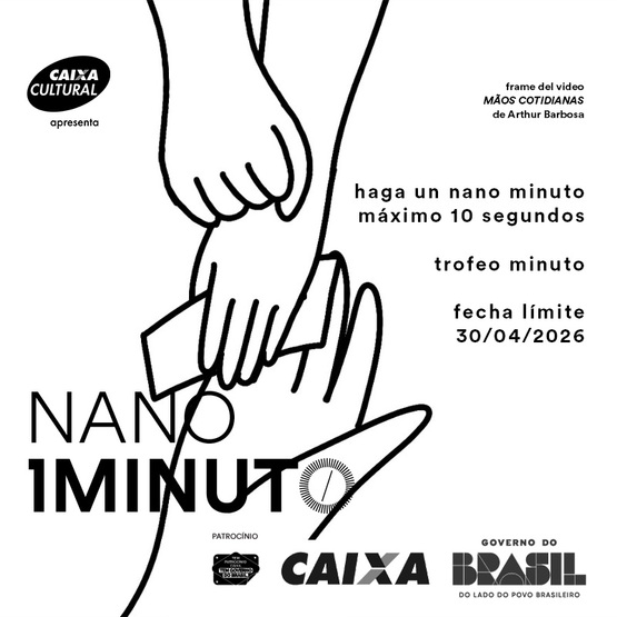 Banner del concurso Nano Minuto del Festival del Minuto. Envía un video de hasta 10 segundos con tema libre. Fecha límite 30/04/2026.