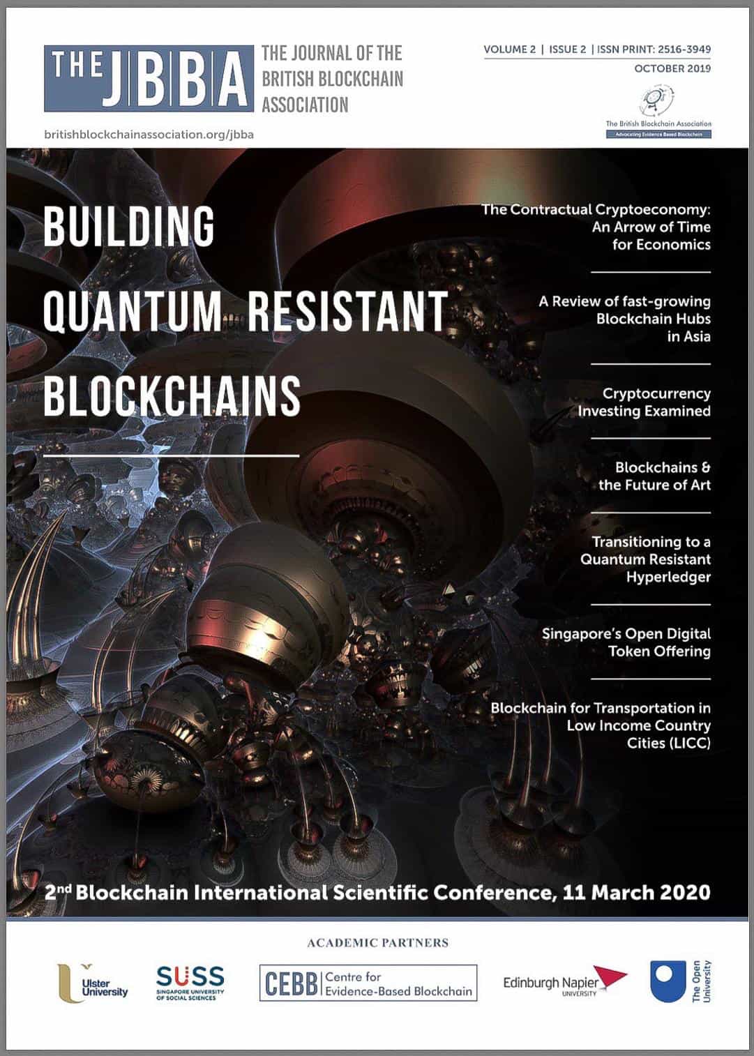 Full Text PDF of The JBBA, Volume 2 Issue 2, October 2019 | Published in  The Journal of The British Blockchain Association