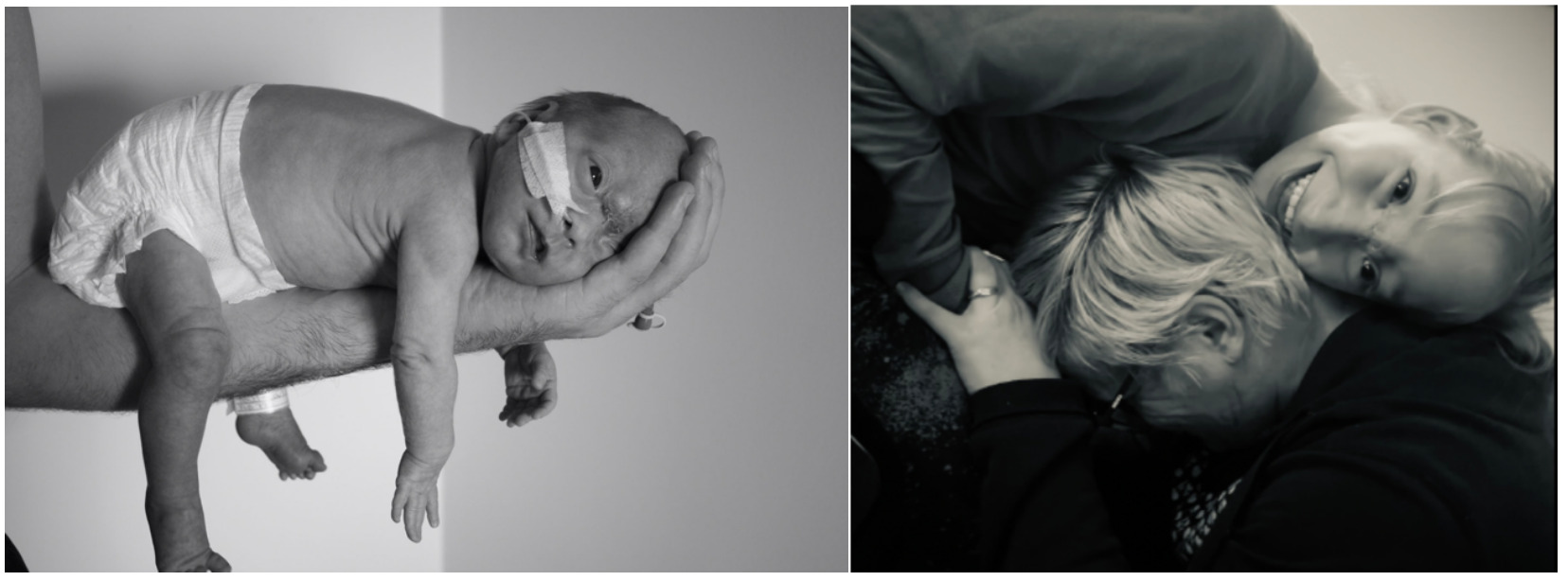 A baby being held by a hand AI-generated content may be incorrect.